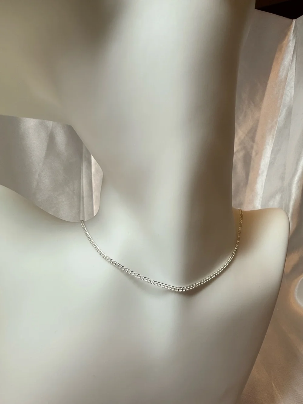 925 Classic 16” Silver Curb Chain Necklace - Minimal Dainty Stacking